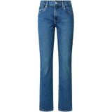 Pepe Jeans Dames SLIM JEANS MW GRACE Jeans, blauw (Denim - EE3), 24W/30L, Blauw (Denim - Ee3), 24W / 30L