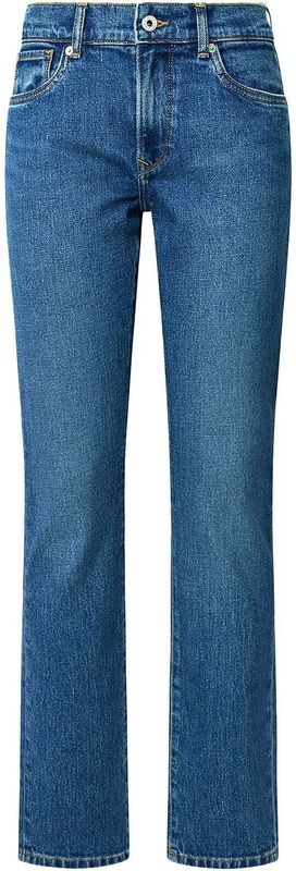 Pepe Jeans Dames SLIM JEANS MW GRACE Jeans, blauw (Denim - EE3), 24W/30L, Blauw (Denim - Ee3), 24W / 30L