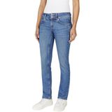 Pepe Jeans - Slim-Fit Jeans - Blauw - Stretch Denim - Verweerd Effect
