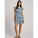 Pepe Jeans - Emmanuelle - Jurk - Blauw - Vloeiende Stof