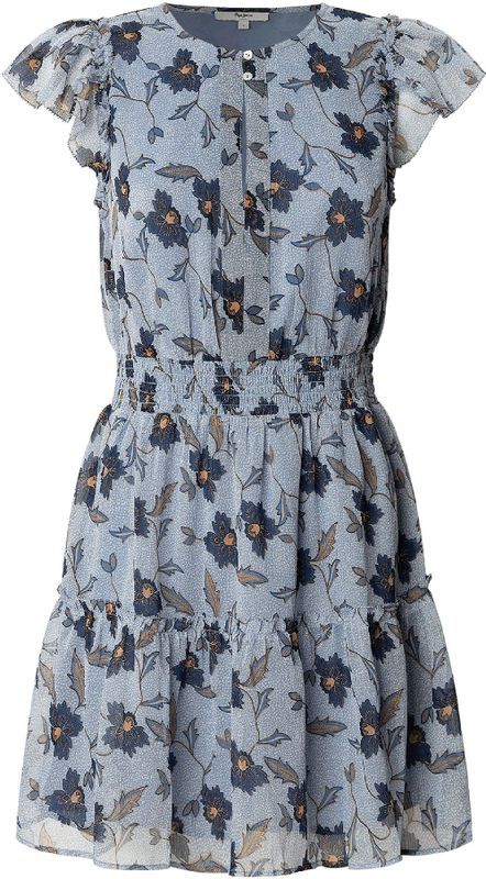 Pepe Jeans - Emmanuelle - Jurk - Blauw - Vloeiende Stof