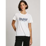 Pepe Jeans - Rosalind - T-shirt - Wit - Katoen