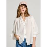 Klassieke Blouse - Effen - Katoen - Lange Mouw - Losse Pasvorm