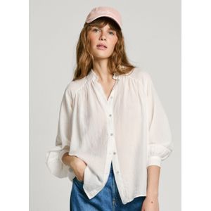 Klassieke Blouse - Effen - Katoen - Lange Mouw - Losse Pasvorm