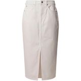 Spijkerrok - Wit - Katoen - Hoge Taille met Split