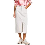 Spijkerrok - Wit - Katoen - Hoge Taille met Split