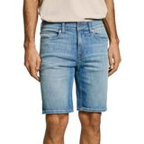 Pepe Jeans - PM801080IC0 - Bermuda - Blauw - Casual - Katoen - Denim - Duurzaam
