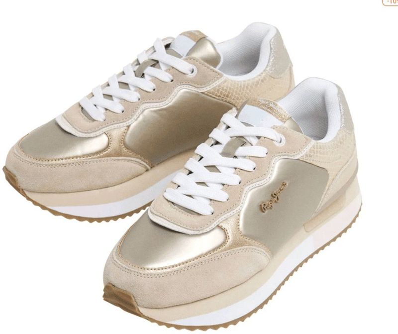 Pepe Jeans - PLS60033 - Sportschoenen - Wit - Leer - Casual