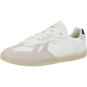 Pepe Jeans - Ball Club - Sneakers - Monochroom - Koeniensuède en Gerecycled Leer
