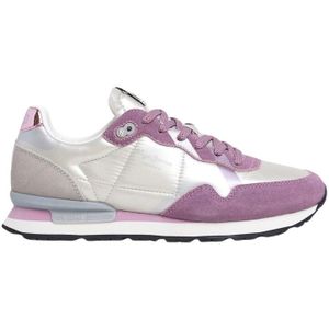 Pepe Jeans - PLS40039 Brit Printy - Roze - Leren Pantoffels - Casual