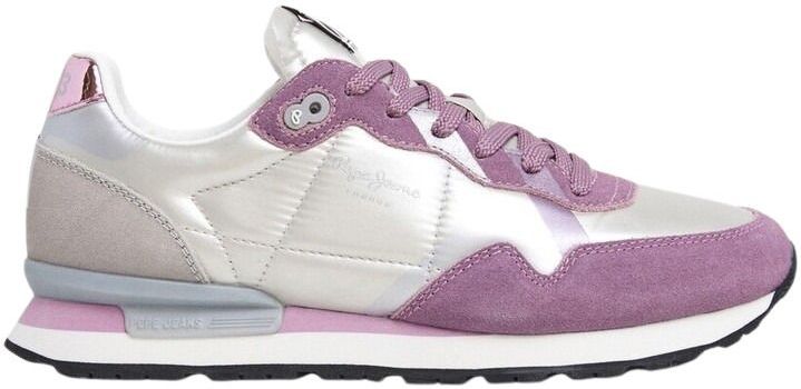 Pepe Jeans - PLS40039 Brit Printy - Roze - Leren Pantoffels - Casual