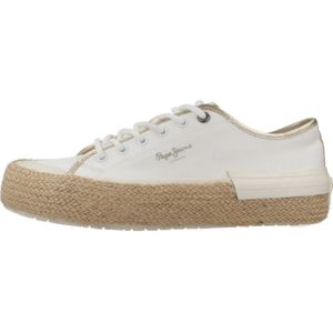 PEPE JEANS - SAMOI MIX - Sneakers - Wit - Lona - Details in Goud