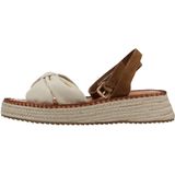 PEPE JEANS - Kate Bass - Sandalen - Beige - Katoen/Suèdeleer