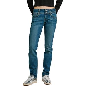 Pepe Jeansvoor vrouwen. PL204159IA1 Jeans in normale pasvorm Iconic Gen blauw (24/30), Casual, Katoen, Denim, Duurzaam
