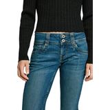 Pepe Jeansvoor vrouwen. PL204159IA1 Jeans in normale pasvorm Iconic Gen blauw (24/30), Casual, Katoen, Denim, Duurzaam
