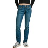 Pepe Jeansvoor vrouwen. PL204159IA1 Jeans in normale pasvorm Iconic Gen blauw (24/30), Casual, Katoen, Denim, Duurzaam