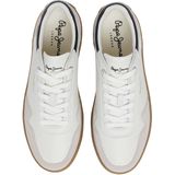 Pepe Jeans - PMS00046 Camden - Casual Schoenen - Wit - Leer - Vetersluiting