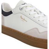 Pepe Jeans - PMS00046 Camden - Casual Schoenen - Wit - Leer - Vetersluiting