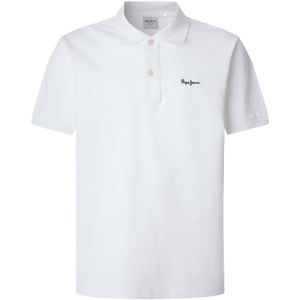 Recht poloshirt PEPE JEANS. Katoen materiaal. Maten L. Wit kleur