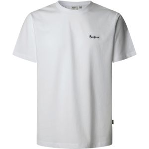 Pepe Jeans, Heren, Tops, Wit, Maat: M Katoen,