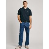 Recht poloshirt PEPE JEANS. Katoen materiaal. Maten L. Blauw kleur