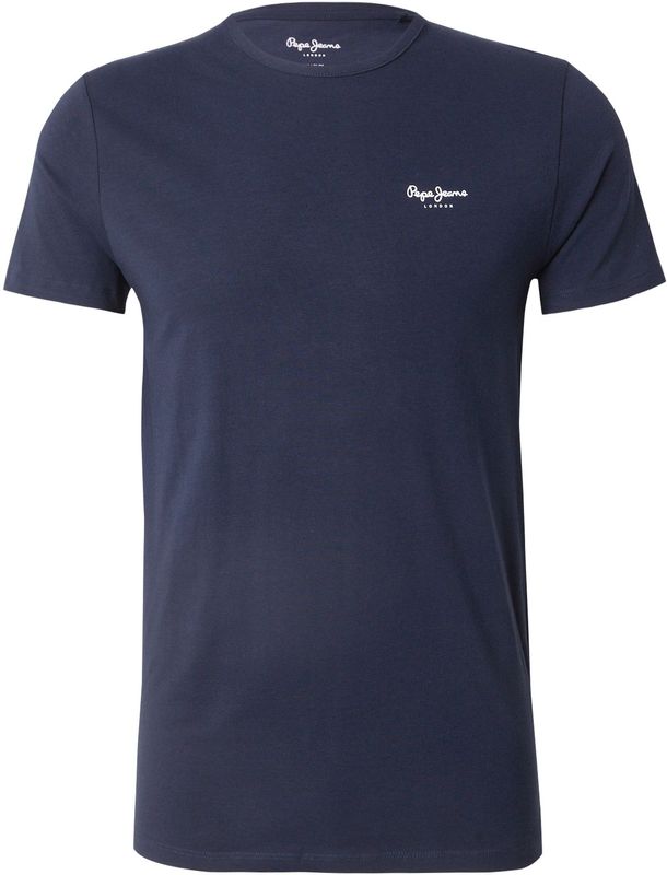 Pepe Jeans - Original Basic T-shirt - Blauw - Katoen - 1 stuk