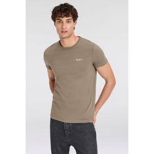 Pepe Jeansvoor mannen. PM508212 T-shirt Original Basic 3 N groen (L), Casual, Katoen, Korte mouwen