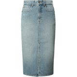 Pepe Jeans - PL9011862WB - Midi Rok - Blauw - Casual - Katoen - Denim