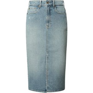 Pepe Jeans - PL9011862WB - Midi Rok - Blauw - Casual - Katoen - Denim
