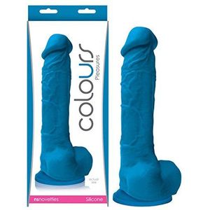 NS Novelties COLOURS - Dildo - blauw - grootte 20,3 cm - realistisch gevormde penis van hoogwaardige siliconen