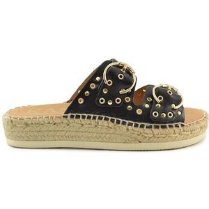 Kanna - KV21106 Candy - Slippers - Zwart - Leer