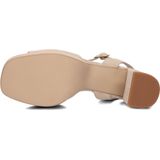 Unisa - Ney - Sandalen - Beige - Leer - 7 cm Blokhak