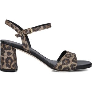 Unisa - Moraty - Sandalen - Bruin - Leren Zool - Blokhak 6 cm