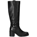 Unisa - Jinso_STT - Leren Hoge Laarzen - Zwart
