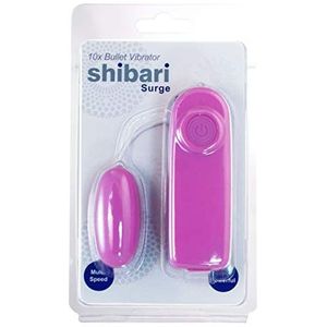 Shibari Surge Vibro Ei Vibrations eieren met 10 snelheden en afstandsbediening, 1 stuk roze