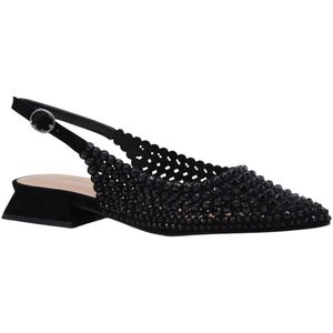 Alma EN Pena - Dames Schoenen - Zwart - Platte Schoen - Strass Details
