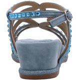 Alma EN Pena - Dames Muiltjes - Blauw - Leer - Strass-Beugel en Ronde Teen