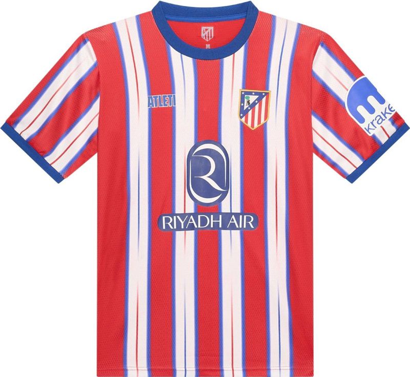 Atletico Madrid - Thuis Shirt - Rood-Wit - 100% Polyester