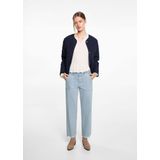 MANGO TEEN - Capri Broek - Lichtblauw - Katoen - Cropped Lengte