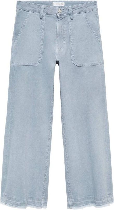 MANGO TEEN - Capri Broek - Lichtblauw - Katoen - Cropped Lengte