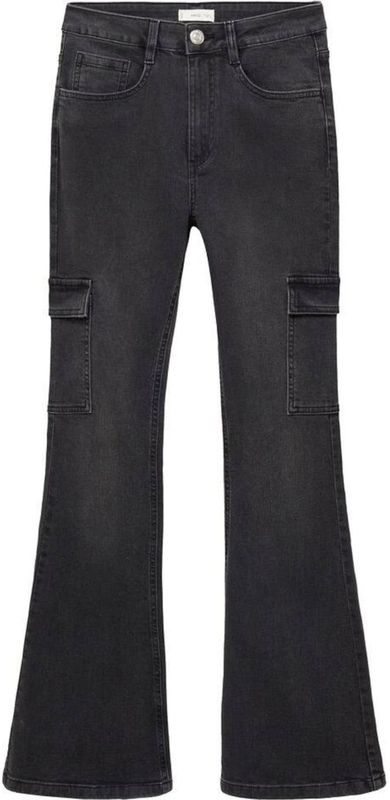 MANGO TEEN - Flared Jeans - Grijs - Denim - Regular Waist