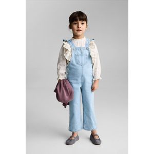 Mango Kids tuinbroek light blue denim
