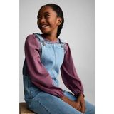 Mango Kids tuinbroek light blue denim