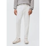 MANGO TEEN - Regular Fit Jeans - Wit - 100% Katoen