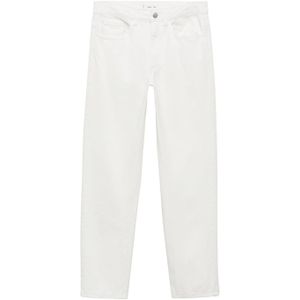 MANGO TEEN - Regular Fit Jeans - Wit - 100% Katoen