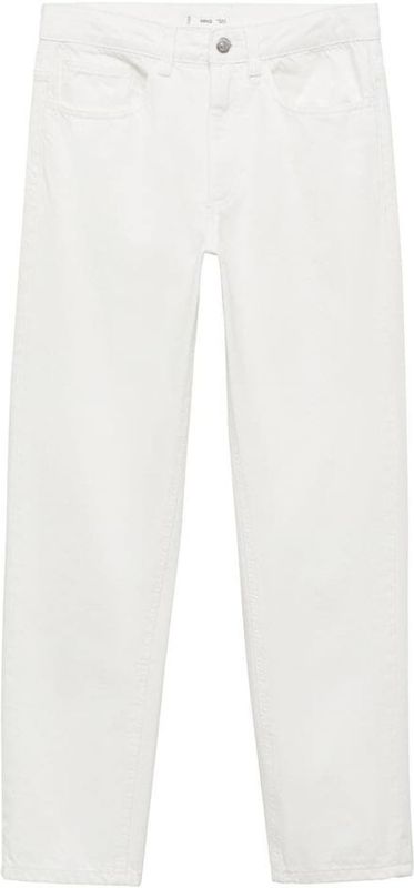 MANGO TEEN - Regular Fit Jeans - Wit - 100% Katoen