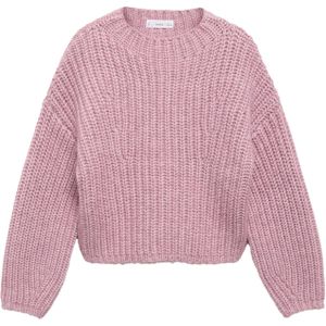 Mango Kids trui roze grof gebreid