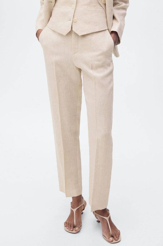 MANGO Pantalon 'Boreli'  greige