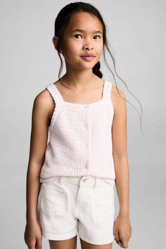 Mango Kids - Korte Broek - Denim - Verstelbare Taille - Handige Zakken