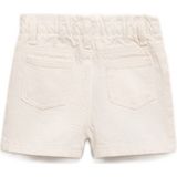Mango - Korte Broek - Ecru - Katoen - Met Zakken
